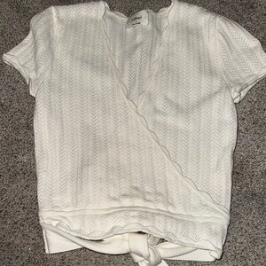 Wilfred White Ribbed Blouse